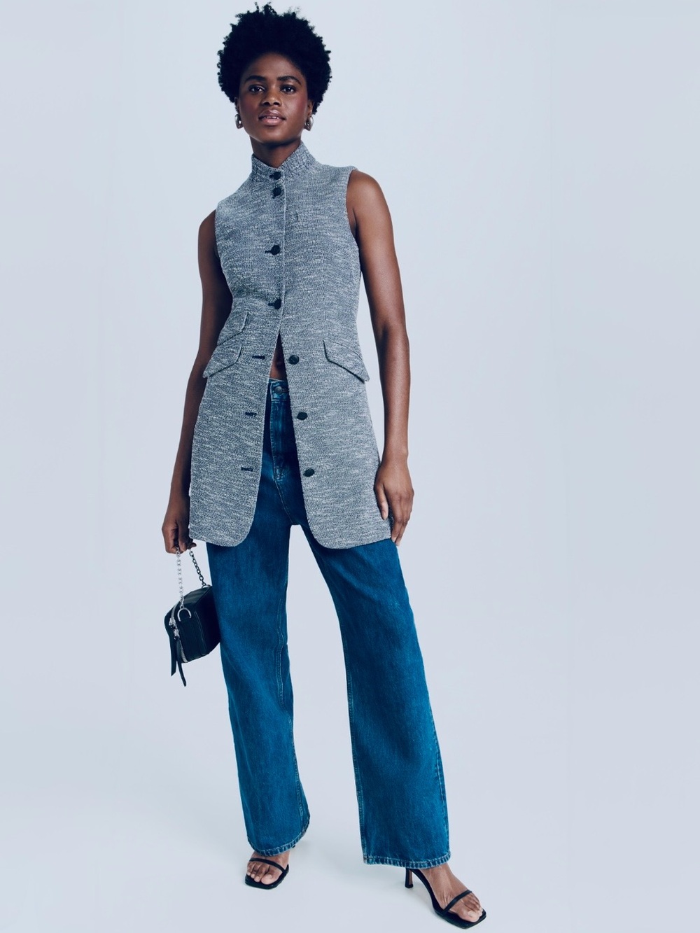 RAG & BONE, Slade Mini Dress In Blue, Size 12, NWT